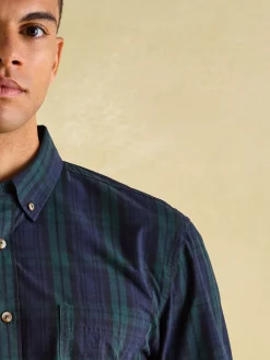 Online Joules Abbott Navy Blue Checked Cotton Poplin Shirt NavyBlueChecked