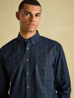 Online Joules Abbott Navy Blue Checked Cotton Poplin Shirt NavyBlueChecked