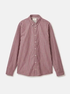 New Joules Abbott Red Striped Cotton Poplin Shirt RedStriped