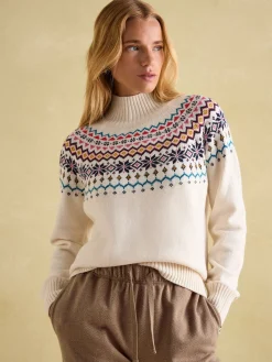 Joules Alba Fair Isle Jumper Cream