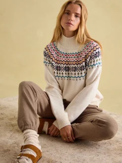 Joules Alba Fair Isle Jumper Cream