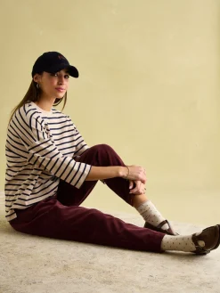 Joules Amelia Top with 3/4 Length Sleeves Oat