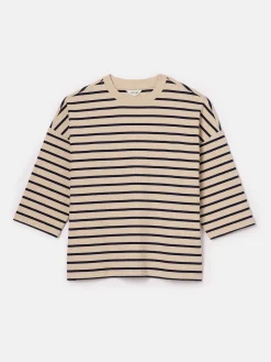 Joules Amelia Top with 3/4 Length Sleeves Oat