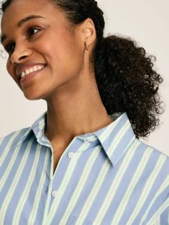 Joules Amilla Cotton Shirt Blue/White