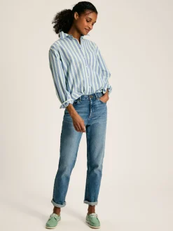 Joules Amilla Cotton Shirt Blue/White