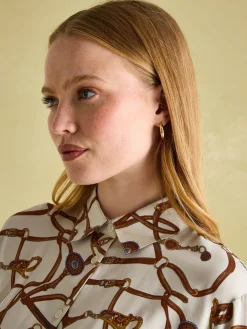 Best Joules Amilla Cream Multi Satin Shirt CreamMulti