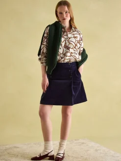 Best Joules Amilla Cream Multi Satin Shirt CreamMulti