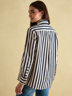 Joules Amilla Navy & Cream Stripe Shirt Navy&Cream