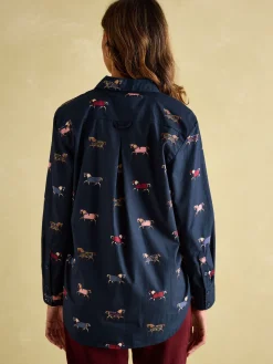 Discount Joules Amilla Navy Blue Cotton Shirt NavyBlue