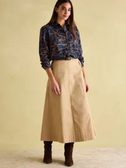 Clearance Joules Amilla Navy Multi Satin Shirt NavyMulti