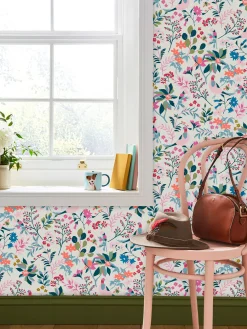 Outlet Joules Antique Creme Fields Edge Floral 10M Wallpaper AntiqueCreme