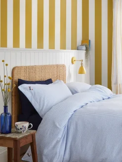 Joules Antique Gold Harborough Stripe 10M Wallpaper AntiqueGold