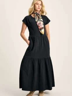 Hot Joules Ariana Jersey Tiered Dress Navy