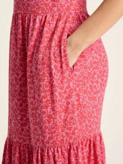 Sale Joules Ariana Jersey Tiered Dress Pink