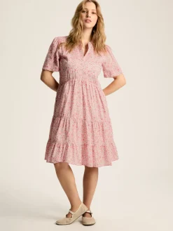 Outlet Joules Ariella Cotton Dress Pink