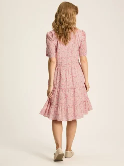 Outlet Joules Ariella Cotton Dress Pink