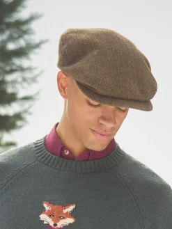 Joules Ashby Flat Cap Brown
