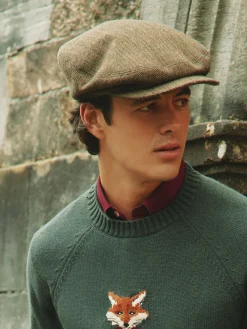 Joules Ashby Flat Cap Brown