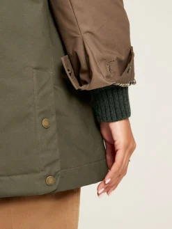 Clearance Joules Banbury Showerproof Dry Wax Coat Brown/Khaki