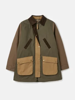 Clearance Joules Banbury Showerproof Dry Wax Coat Brown/Khaki