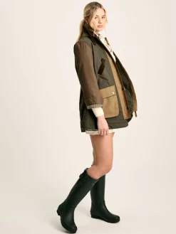 Clearance Joules Banbury Showerproof Dry Wax Coat Brown/Khaki