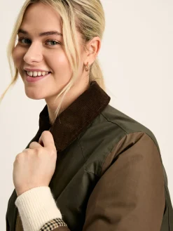 Clearance Joules Banbury Showerproof Dry Wax Coat Brown/Khaki