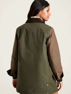 Clearance Joules Banbury Showerproof Dry Wax Coat Brown/Khaki