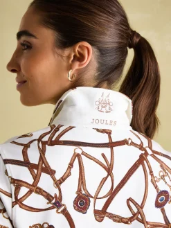 Hot Joules Barbury Cream Bridle Print Polo Shirt CreamBridlePrint