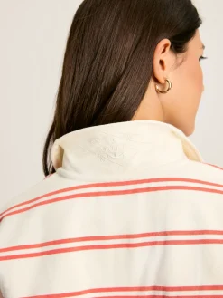 Hot Joules Bayside Cotton Deck Shirt Coral/White