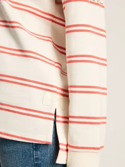 Hot Joules Bayside Cotton Deck Shirt Coral/White