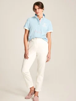 Sale Joules Beaufort Short Sleeve Cotton Polo Shirt Blue