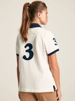 Outlet Joules Beaufort Short Sleeve Cotton Polo Shirt Cream