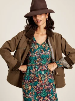 Sale Joules Belfield Shower Resistant Dry Wax Jacket Brown