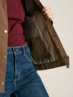 Sale Joules Belfield Shower Resistant Dry Wax Jacket Brown