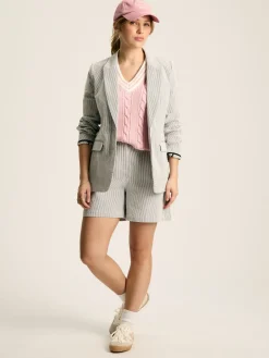 Joules Belmont Navy & White Seersucker Striped Shorts Navy&White