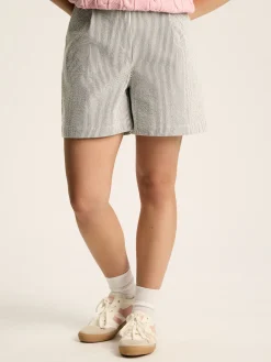 Joules Belmont Navy & White Seersucker Striped Shorts Navy&White