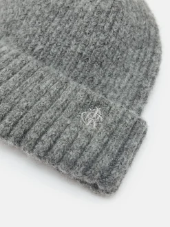 New Joules Berwick Beanie Hat Grey