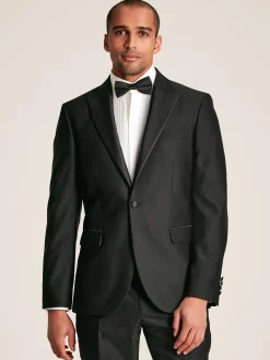 Discount Joules Slim Fit Tuxedo Suit Jacket Black