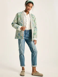 Joules Blakeney Relaxed Fit Cotton Quilted Jacket Paisley