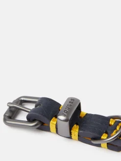 Best Joules Adjustable Leather Dog Collar Blue