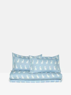 Online Joules Blockprint Dogs Cover Set Blue