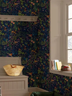 Clearance Joules Enchanted Woodland 10M Wallpaper Blue