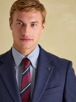 Hot Joules Slim Fit Flannel Suit Jacket Blue