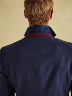 Hot Joules Slim Fit Flannel Suit Jacket Blue