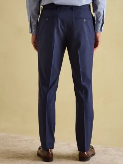 Sale Joules Slim Fit Flannel Suit Trousers Blue