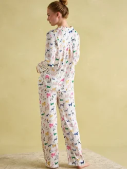 Discount Joules Bonnie Satin Pyjama Set Cream