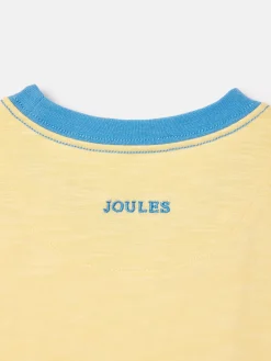 Clearance Joules Boys' Archie Yellow Crocodile Artwork T-Shirt YellowCrocodile