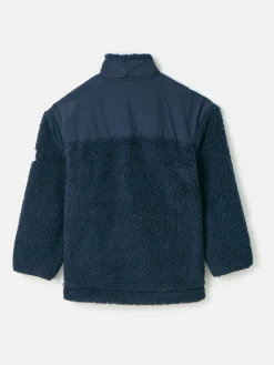 Sale Joules Boys' Billy Navy Blue Half Zip Borg Fleece NavyBlue