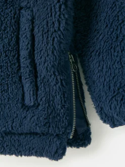 Sale Joules Boys' Billy Navy Blue Half Zip Borg Fleece NavyBlue