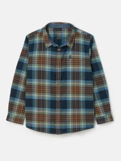 Outlet Joules Boys' Buchanan Checked Shirt Blue